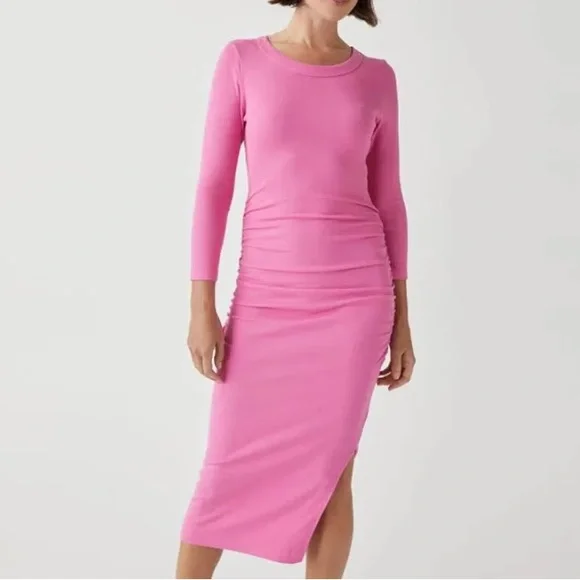Women's Christina Ribbed Midi Dress - Azalea - Size S - Michael Stars